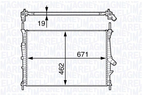 MAGNETI MARELLI Radiators, Motora dzesēšanas sistēma 350213143600